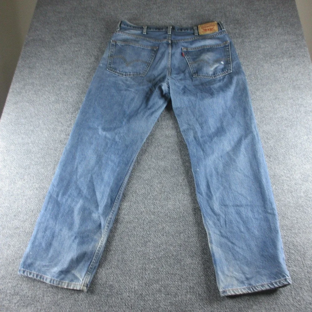 Levis 550 Jeans Mens 38x32 Blue Relaxed Tapered Medium Wash Denim Workwear Pants